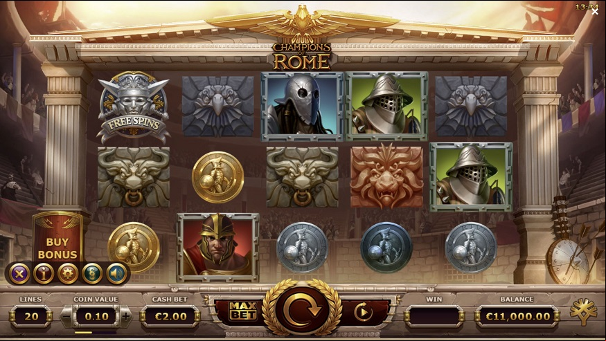 Champions of Rome - Best Yggdrasil Games in Canada