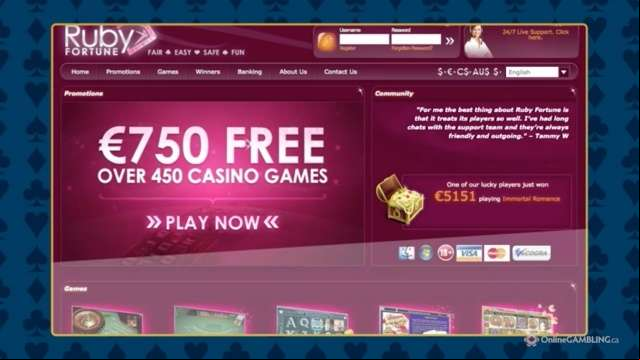 Ruby Fortune Screenshot